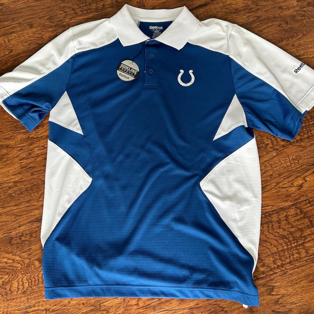 NWT Reebok Men's Colts Polo, size S